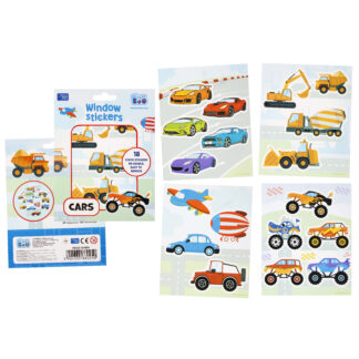 WINDOW STICKER 16X21CM, 4 SH, CARS