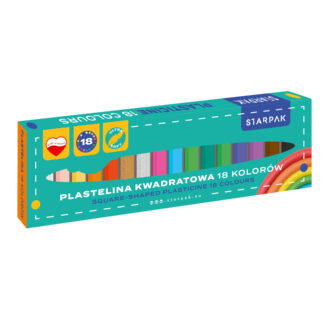 PLASTICINE 18 COL. SQUARE