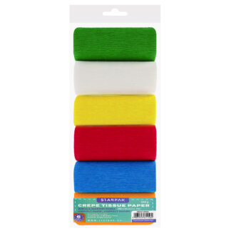 CREPE TISSUE PAPER 10X200CM 6 COL. 160G , 6 PCS