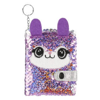 KECHAIN NOTEBOOK SEQUIN BEAR