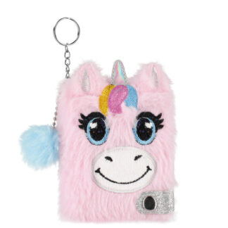PLUSH KECHAIN NOTEBOOK UNICORN