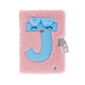 LIGHT UP DIARY WITH LOCK 11,2X16,3CM PINK "J"