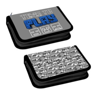 PENCIL CASE WITHOUT ACCESSORIES  STK-35 PIXEL GREY