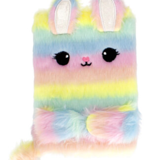 PLUSH NOTEBOOK RABBIT PASTEL