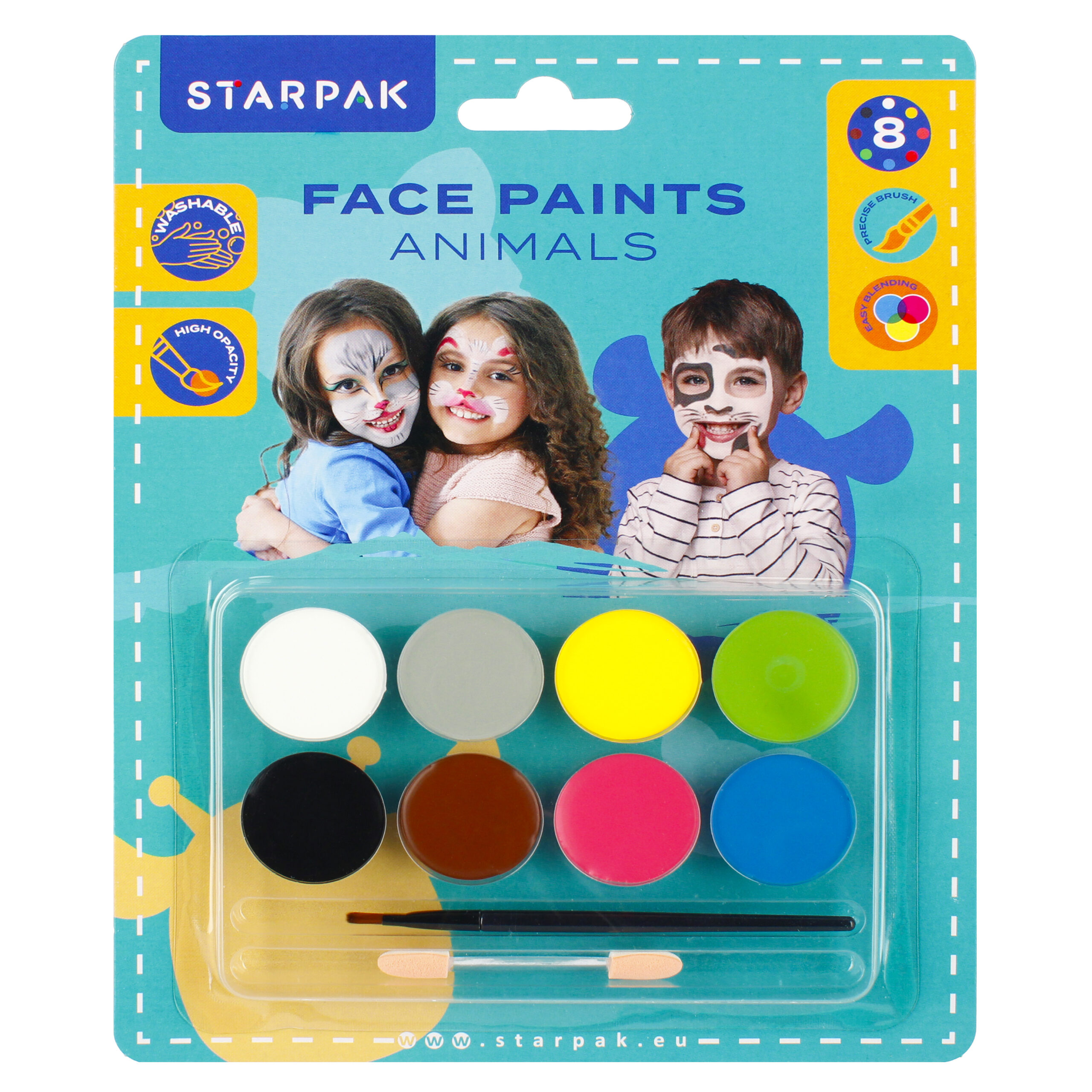 FACE PAINTS 8 COL. ANIMALS