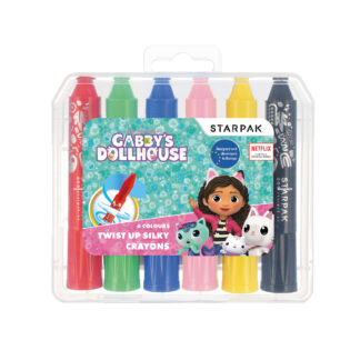 TWIST-UP SILKY CRAYONS 6 COL.