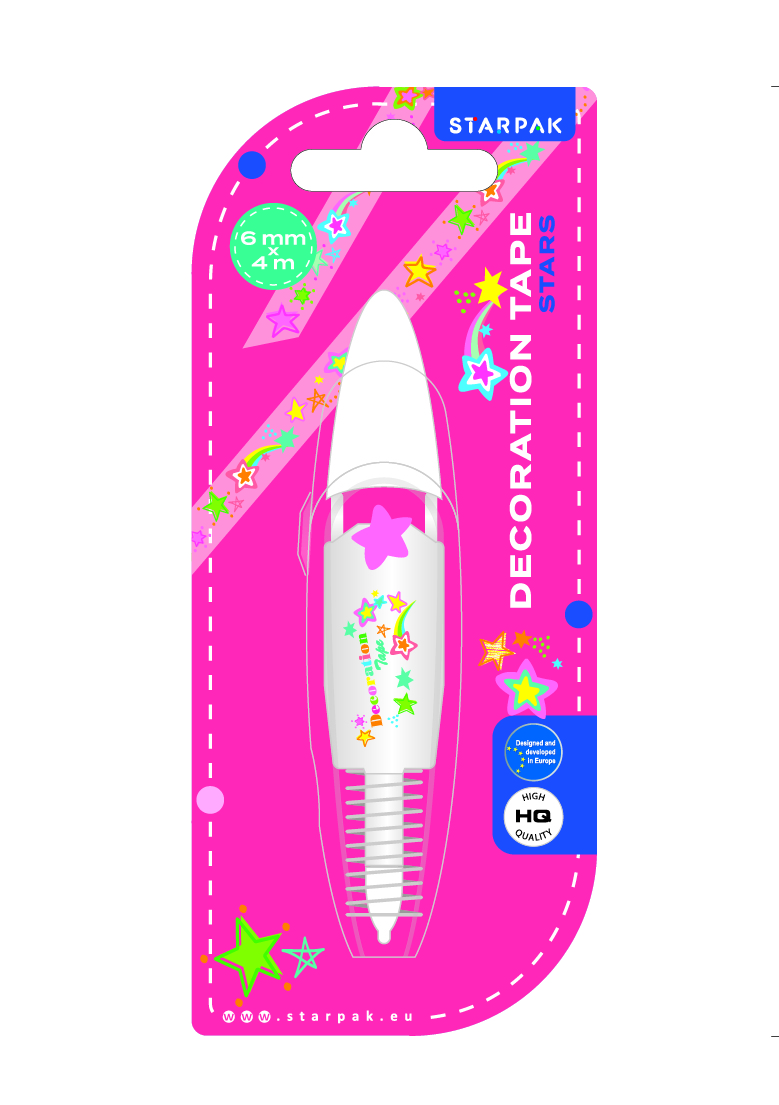 DECORATION TAPE STARS 6MM X 4M
