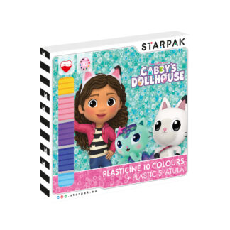 PLASTICINE 10 COL. SQUARE WITH SPATULA