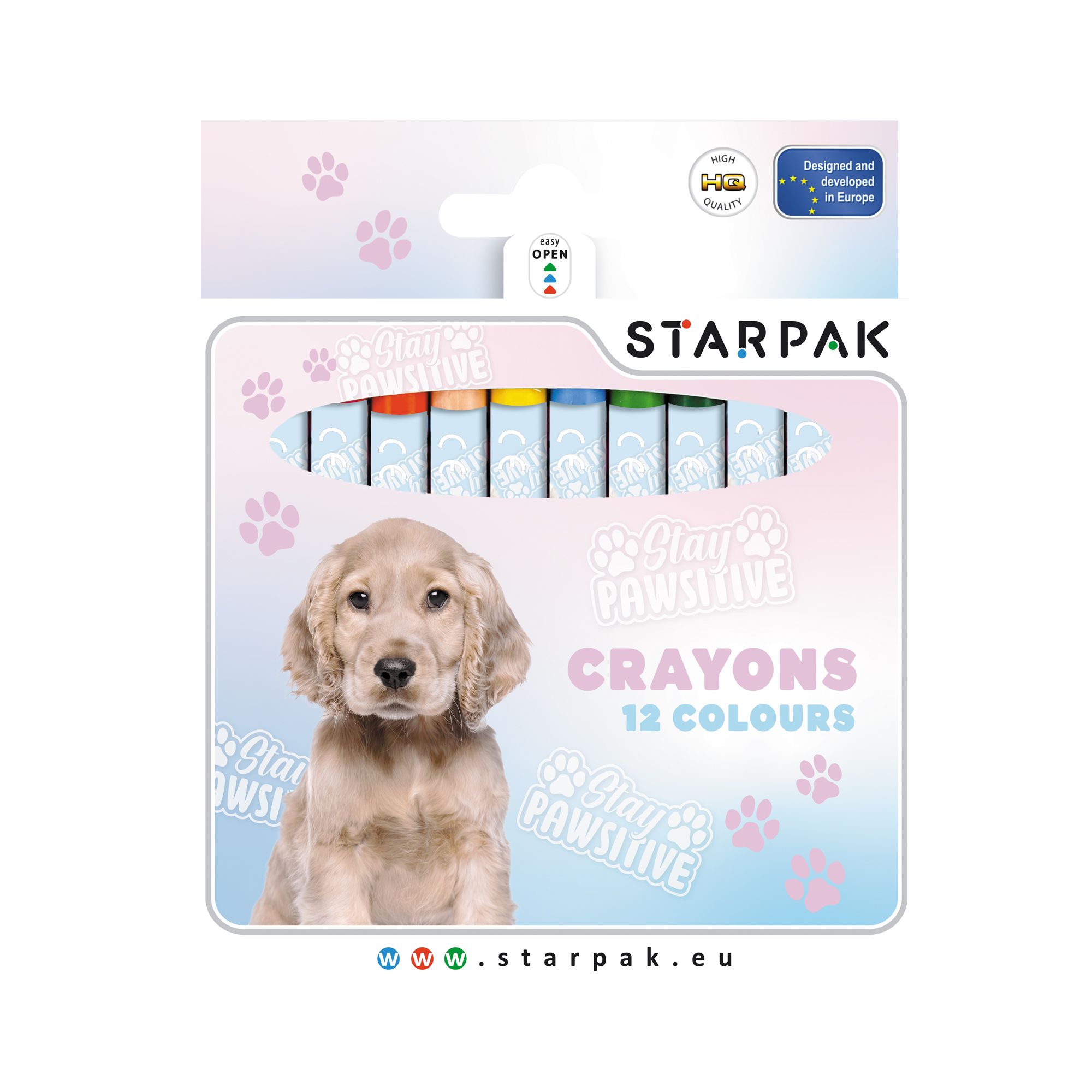 CRAYONS 12 COL. DOGGY