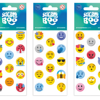 STICKERS 6,6X18CM EMOTICONS 3
