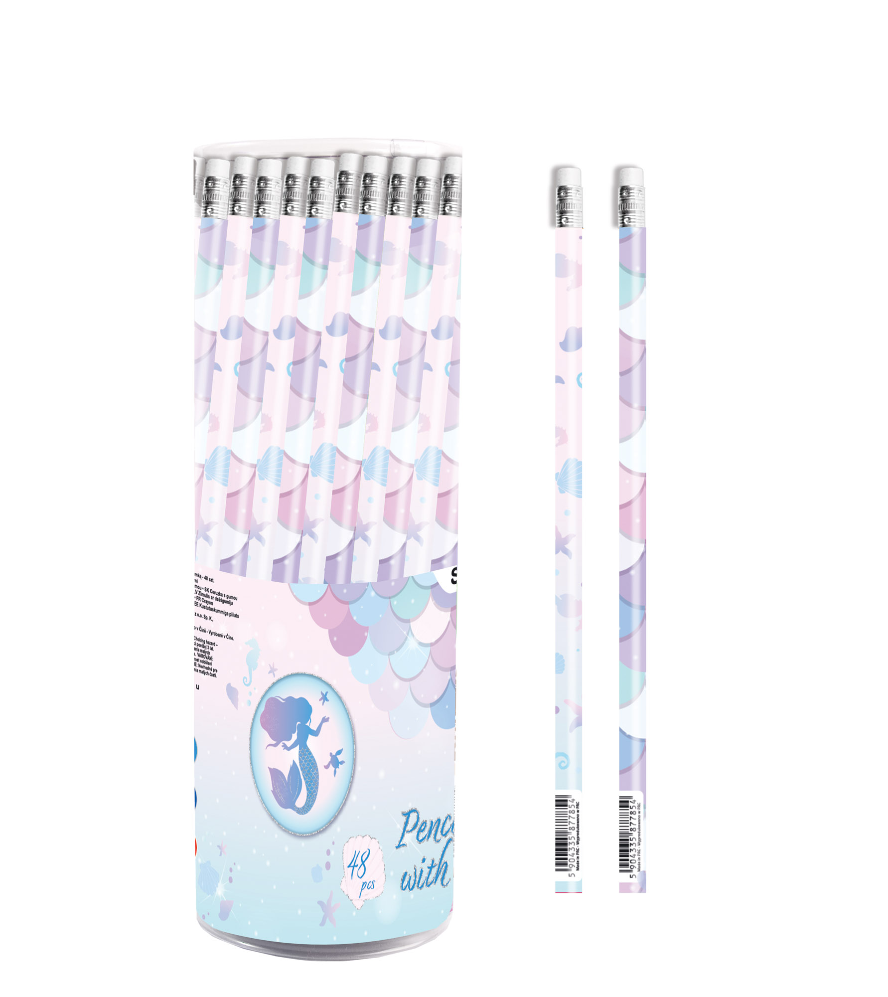 PENCIL WITH ERASER 48 PCS