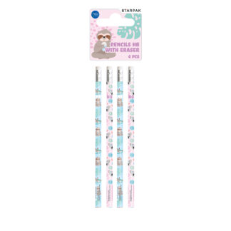 PENCIL WITH ERASER 4 PCS