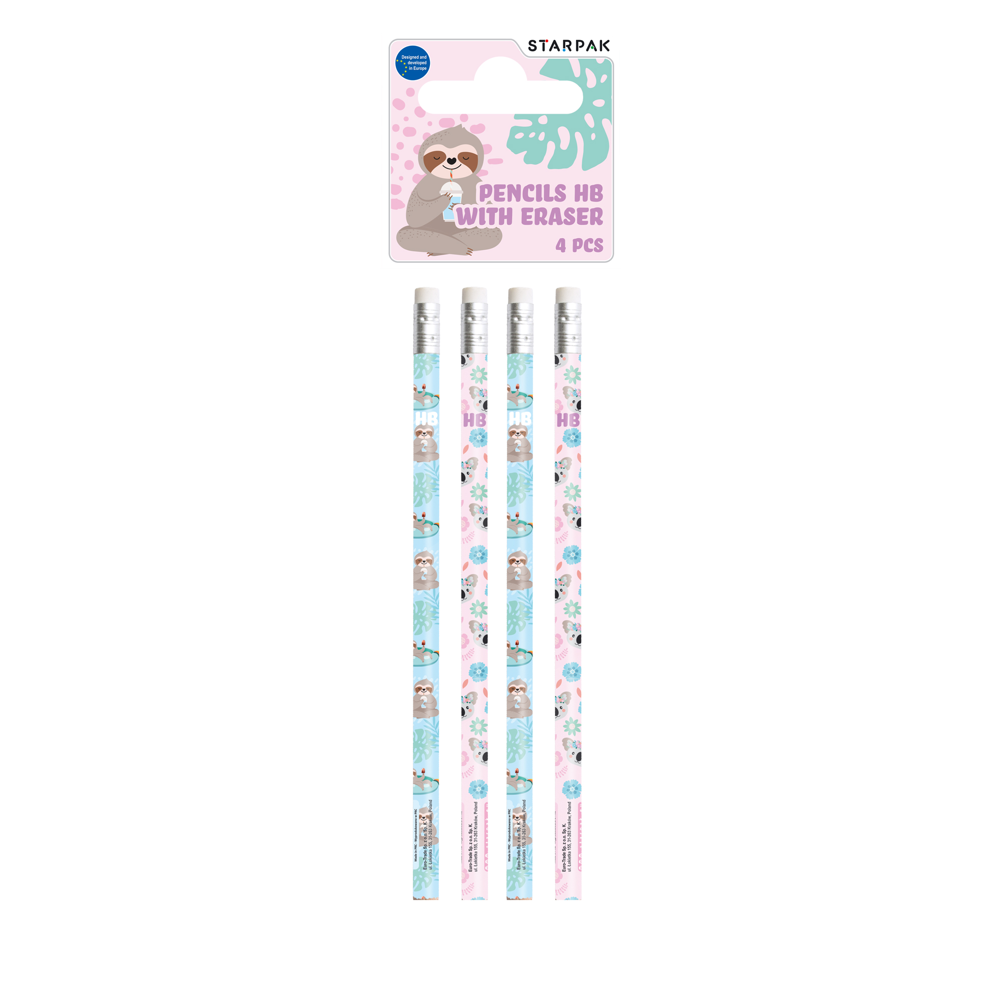 PENCIL WITH ERASER 4 PCS