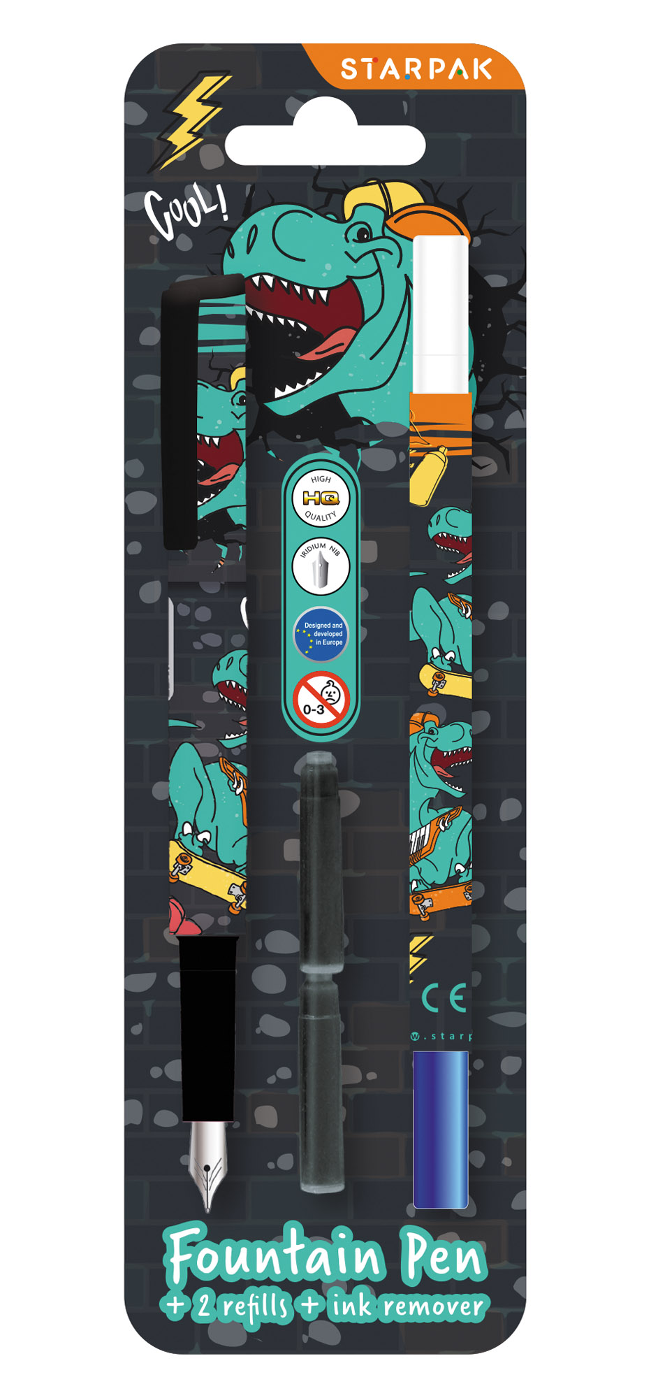 FOUNTAIN PEN 2 REFILLS+INK REMOVER