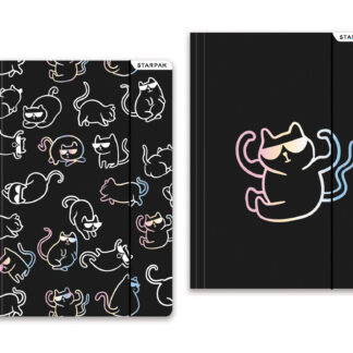 FILE WITH RUBBER BAND A4 KITTY HOLO