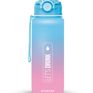 WATER BOTTLE 400 ML, BLUE- PINK