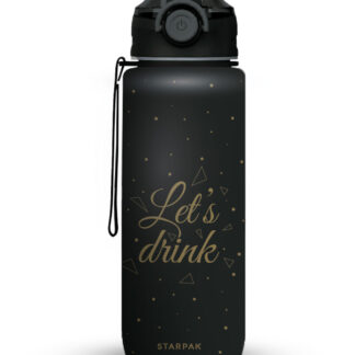 WATER BOTTLE 400 ML, BLACK- GOLD