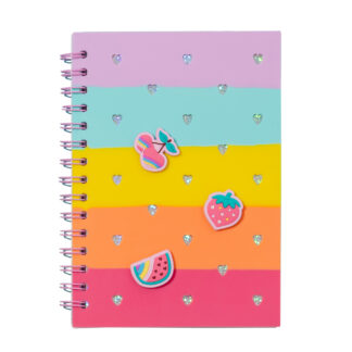 SILICON NOTEBOOK STK FRUITS A5