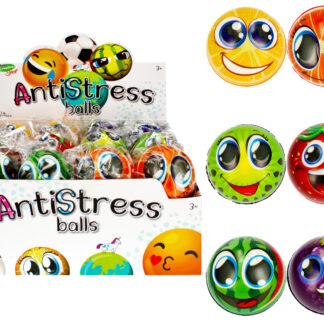 MC SPORT ANTI-STRESS BALL 7CM FRUITS DISP 7CM