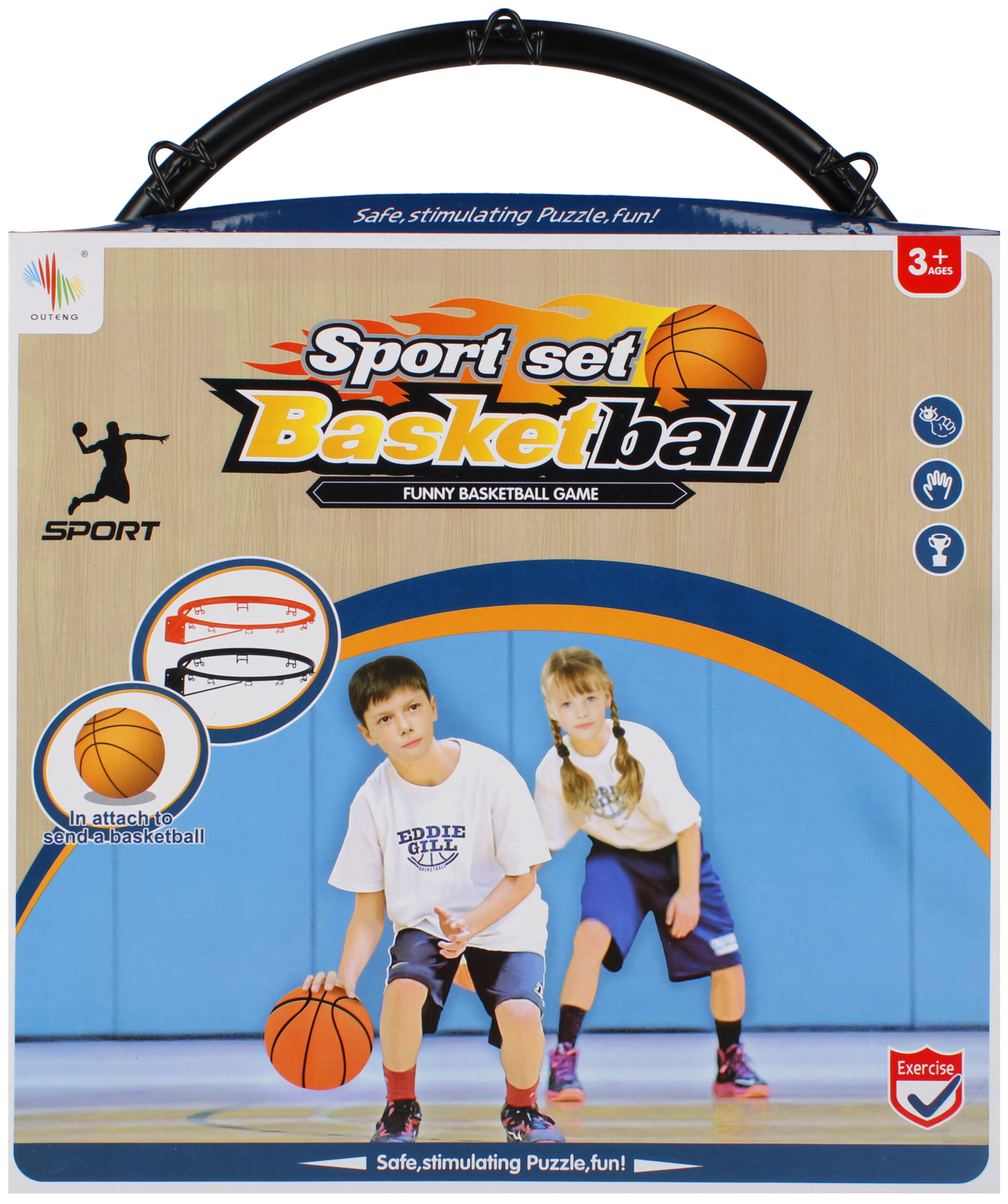 BASKETBALL SET MET+ACCESS.COLOUR BOX 33X39X8