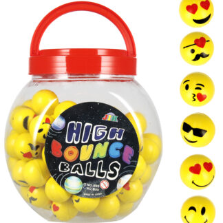 BALL - RUBBER BALL EMOIJ DISP 3CM