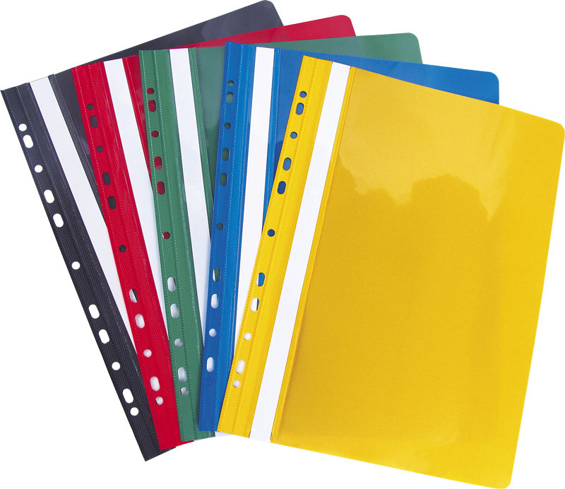 PVC FILE A4 RIGID WITH HOLES GREEN