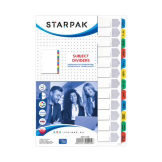 DIVIDERS WITH INDICES A4, 1-12 NUMBER
