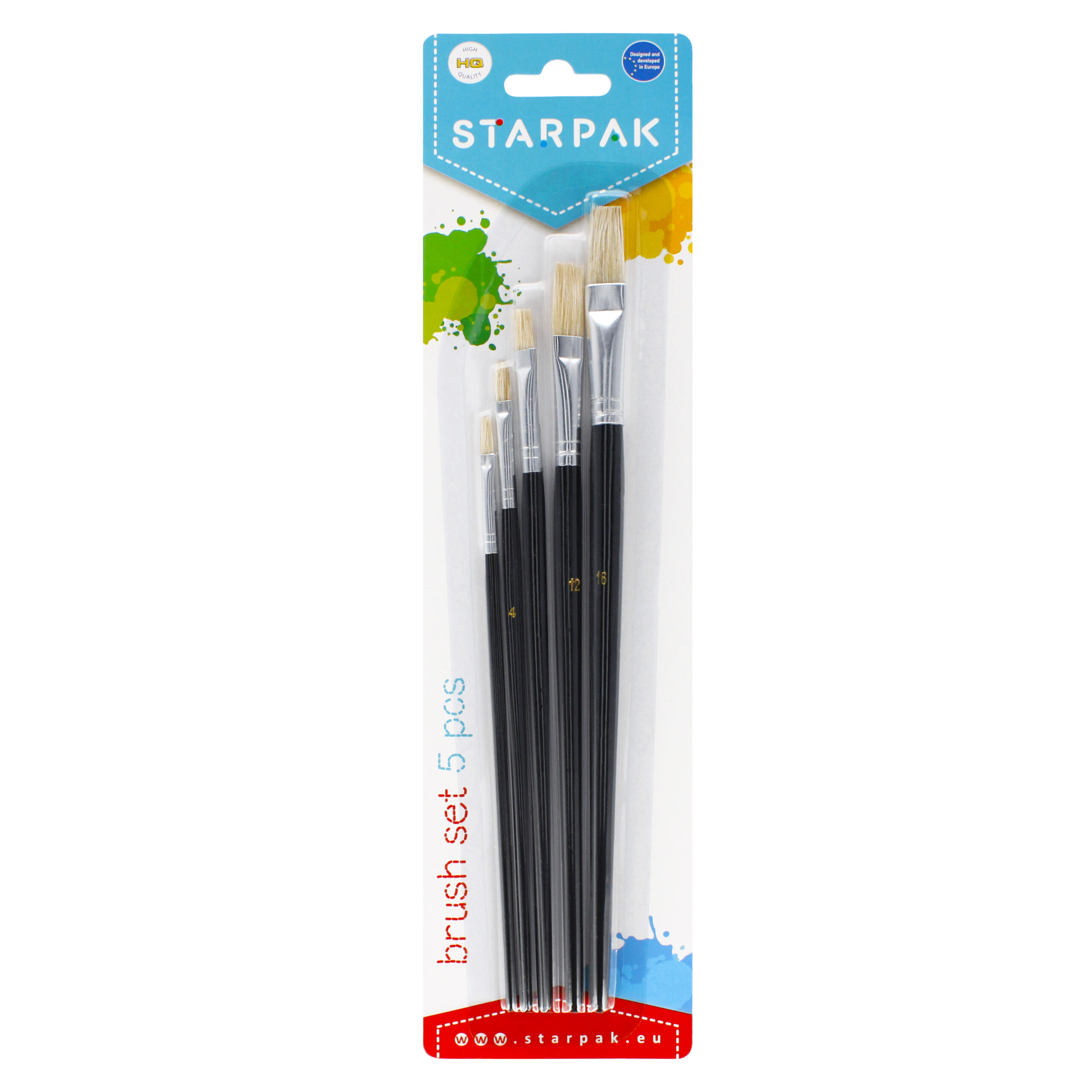NATURAL BRUSH SET STK-577A, 5 PCS