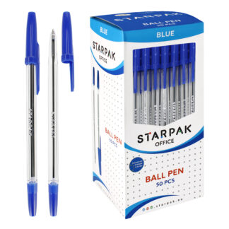 BALL PEN CRISTAL WITH CAP BLUE