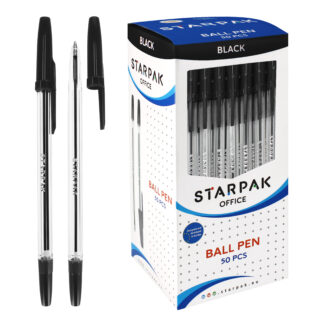 BALL PEN CRISTAL WITH CAP BLACK