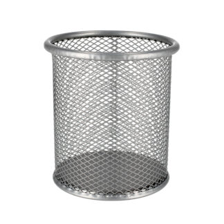 MESH PENCIL CUP SILVER