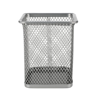 MESH PENCIL CUP SILVER