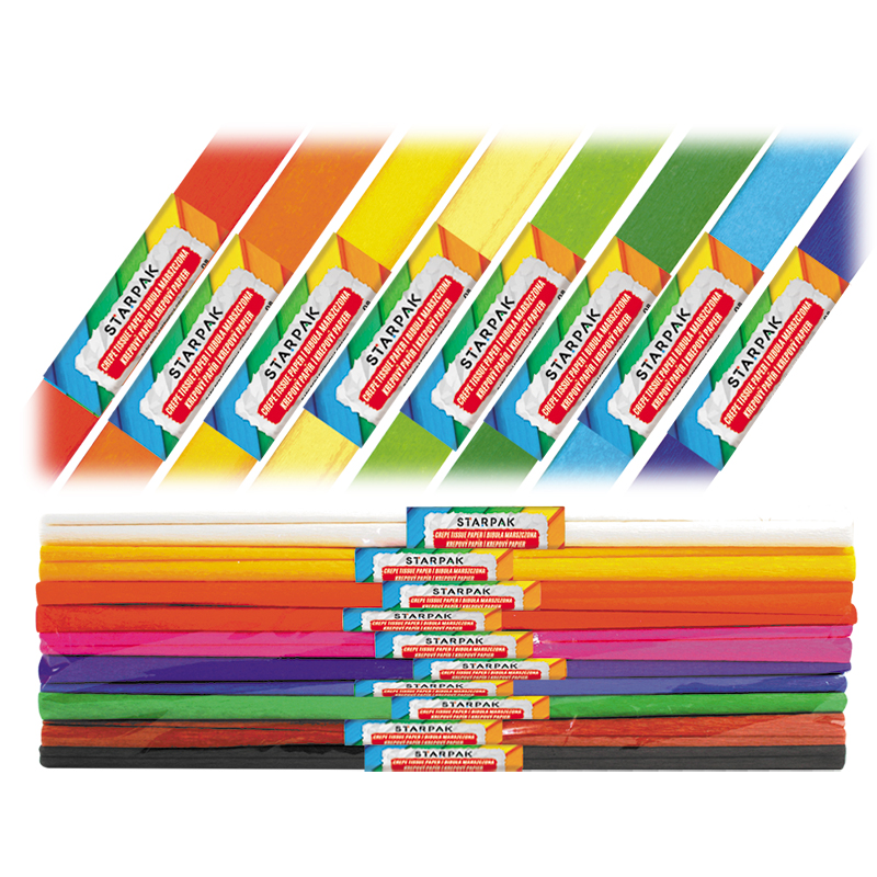 CREPE TISSUE PAPER 50X200CM MIX CLASSIC