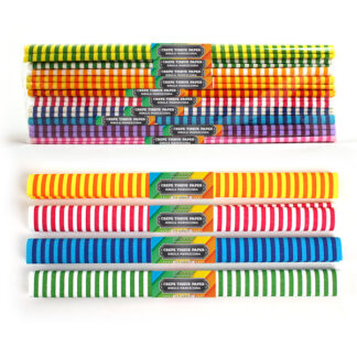 CREPE TISSUE PAPER 50X200CM MIX STRIPES