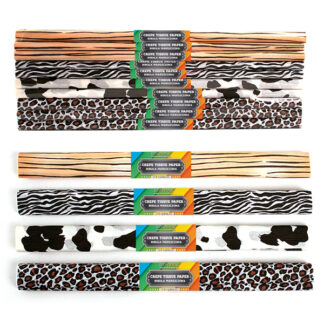 CREPE TISSUE PAPER 50X200CM MIX ANIMALS