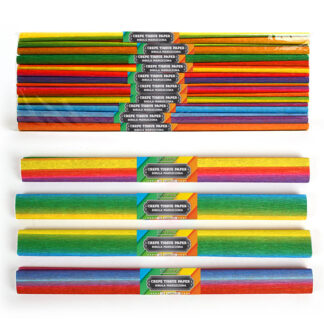 CREPE TISSUE PAPER 50X200CM MIX RAINBOW