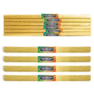 CREPE TISSUE PAPER 50X100CM METALIZED, GOLD