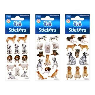 STICKERS WITH SILVER TRIM 6,6X18CM PUPPIES