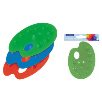 PLASTIC PAINTING PALETTE 20CM COLOUR MIX