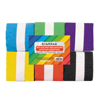 CREPE TISSUE PAPER 10X200CM CUBE 10 COL., 6 PCS