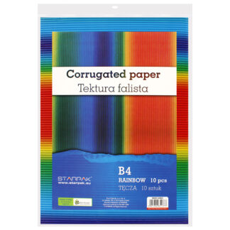 CORRUGATED PAPER B4, RAINBOW; 10 PCS