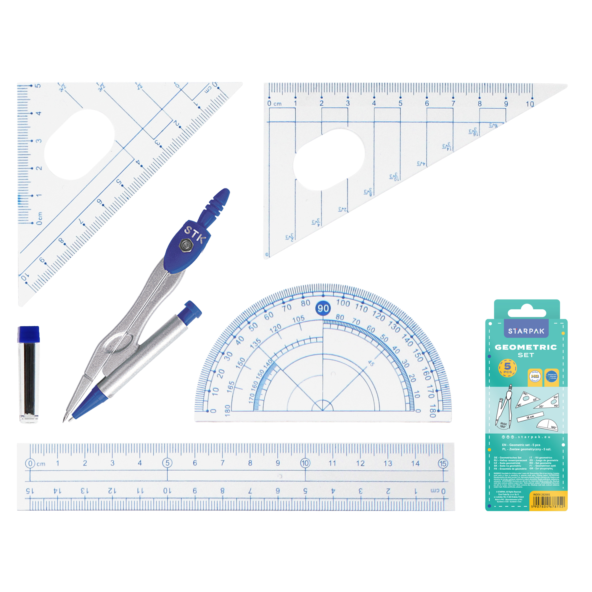 COMPASS + GEOMETRIC SET STK-1019