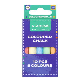 COLOURED CHALK 5 COL, 10 PCS