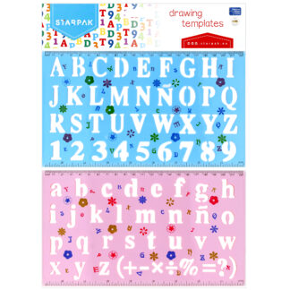PLASTIC DRAWING TEMPLATE NUMBERS&LETTERS