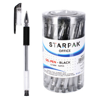 GEL PEN WITH GRIP BLACK