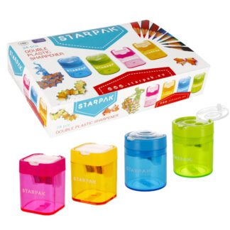 DOUBLE PLASTIC SHARPENER ROUND/SQUARE