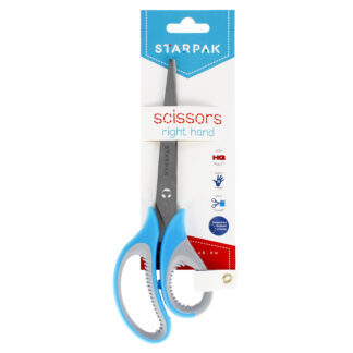 METAL SCISSORS WITH RUBBER HANDLE 21CM