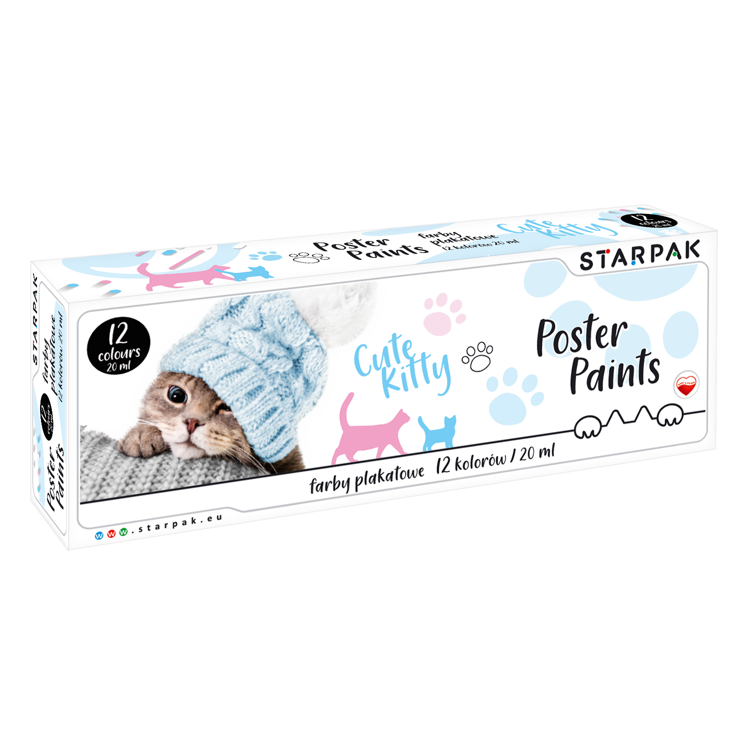 POSTER PAINTS 12 COL. 20ML KITTY