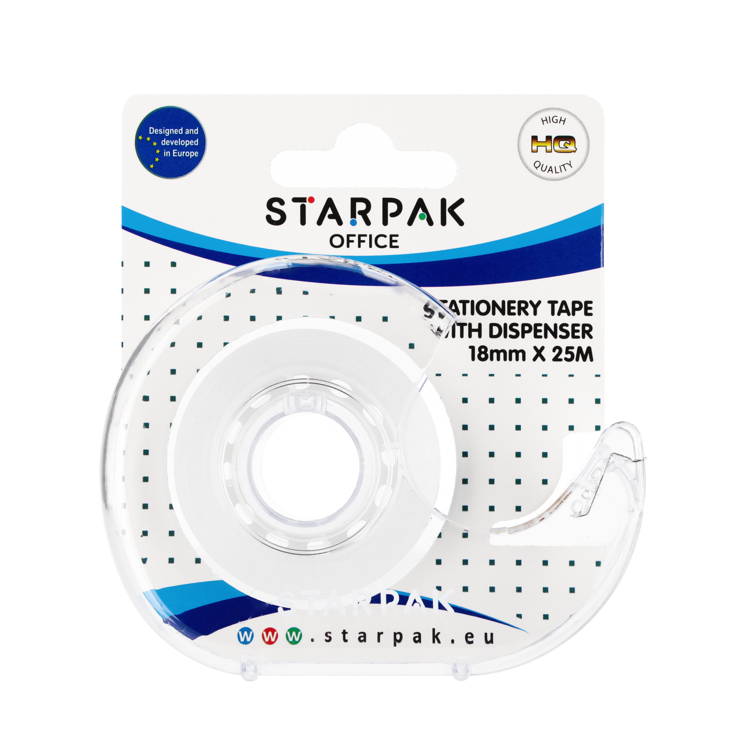 OFFICE TAPE 18MMX25MB WITH DISPENSER