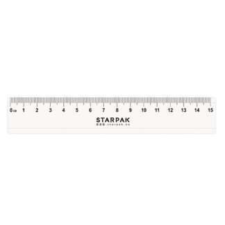 PLASTIC RULER 15CM, 20 PCS